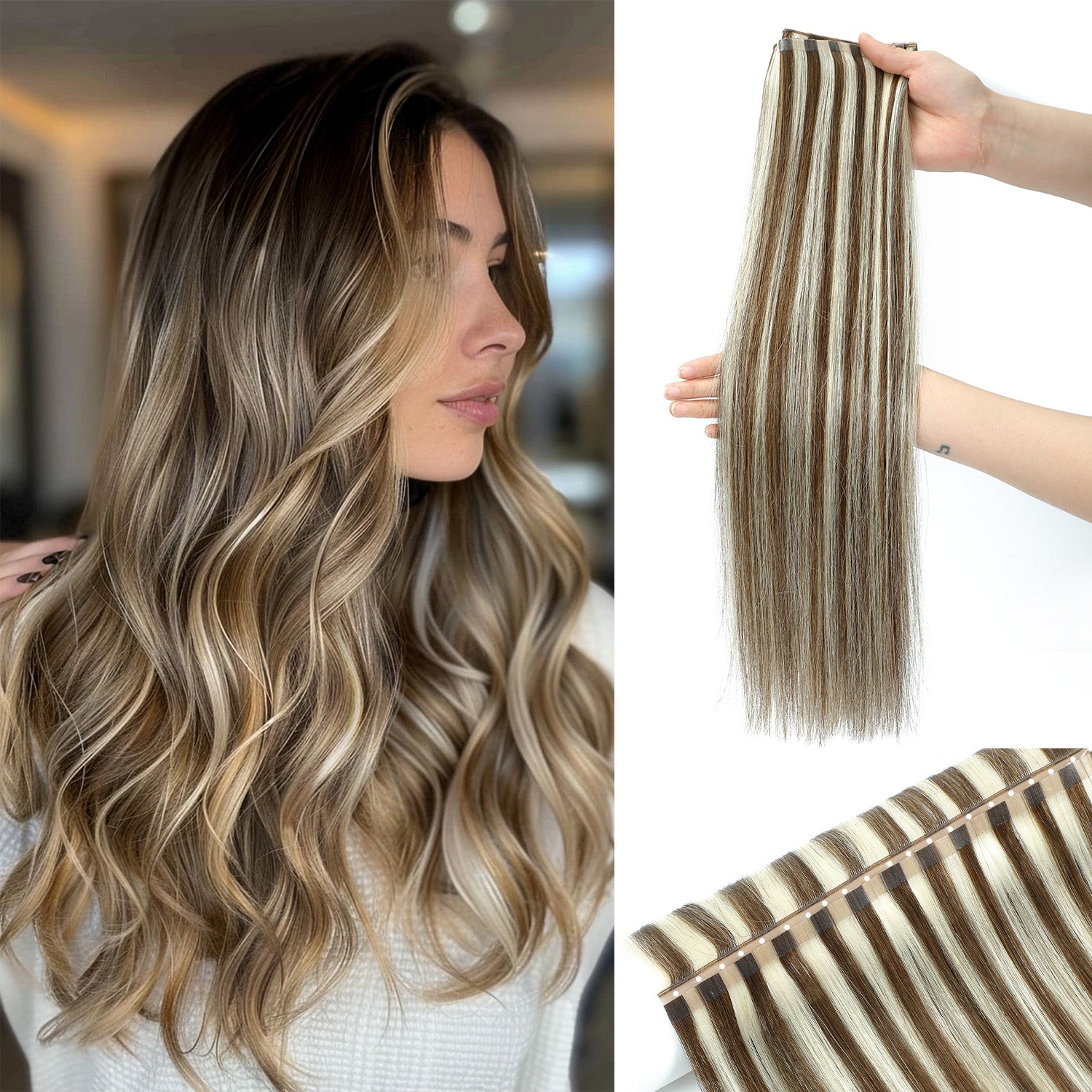 OVO Butterfly Dual-Sided Weft Hair Extensions Real Human Hair