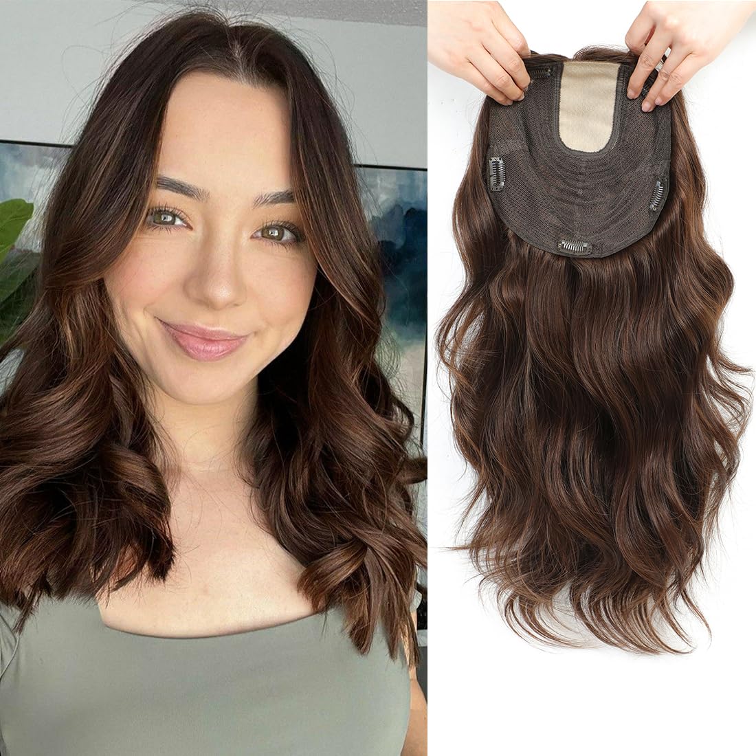 9x9inch Skin Scalp Human Hair Toppers 14inch