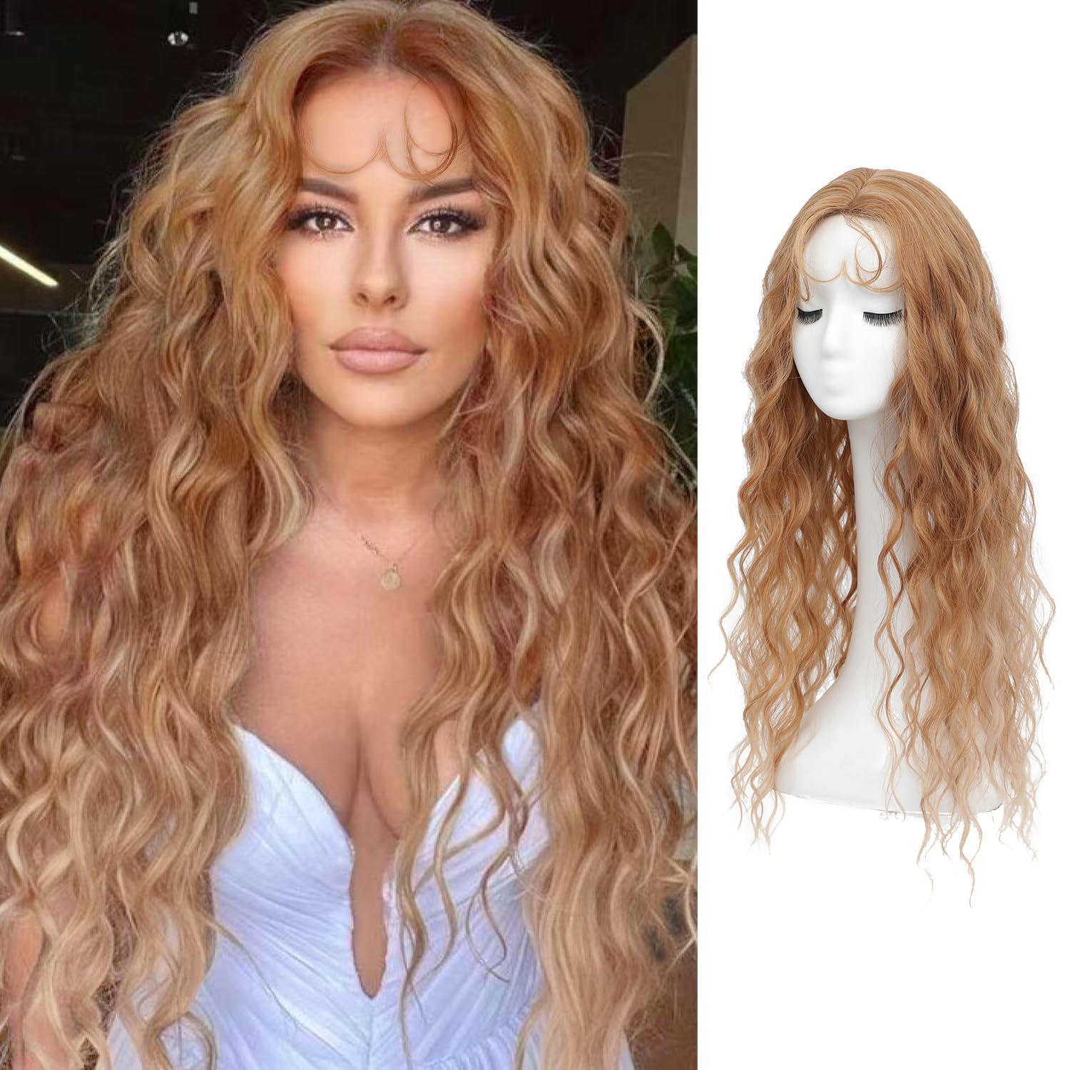 PANEWAY 26"Women's Synthetic Long Curly Hair Extensions, for Adding Volume