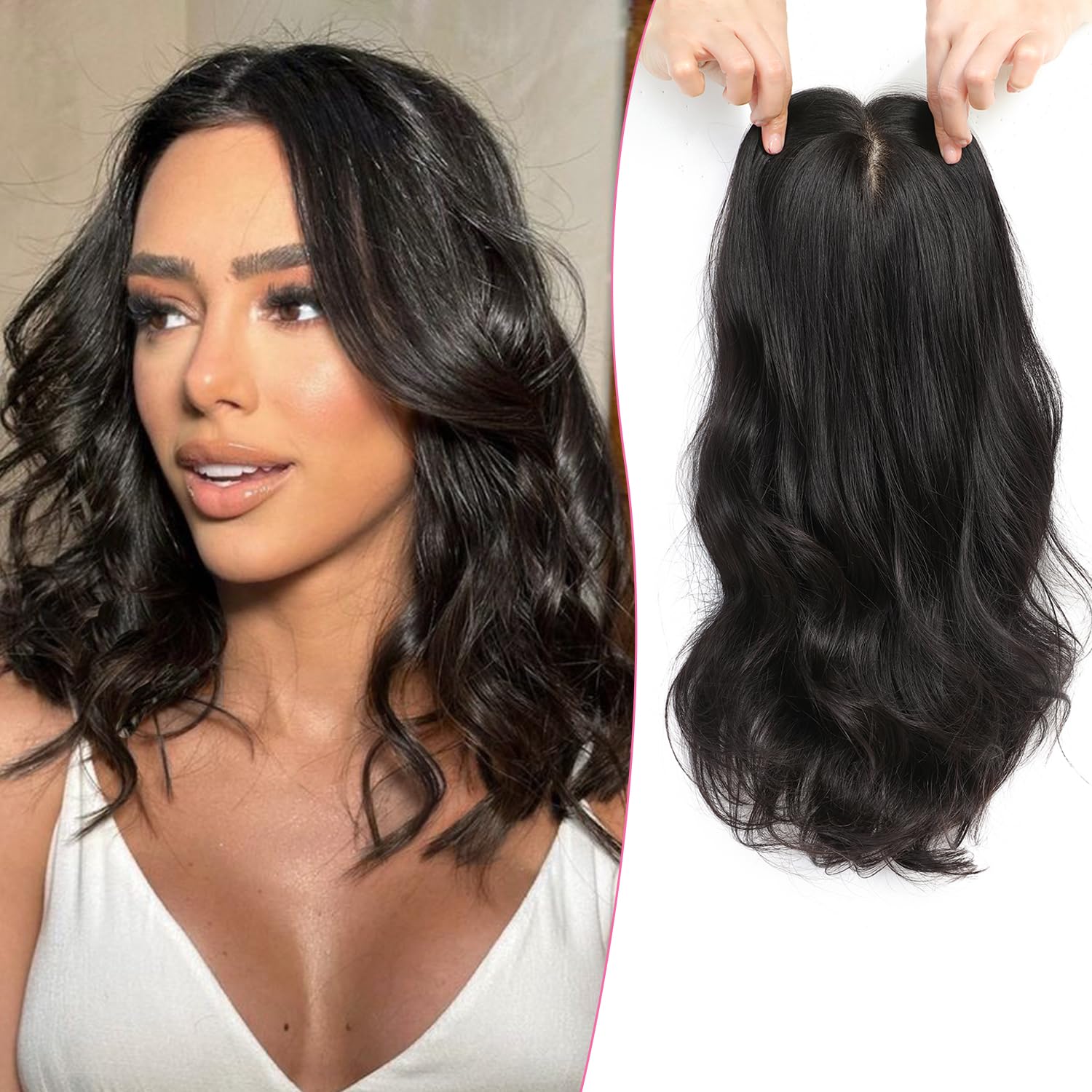 9x9inch Skin Scalp Human Hair Toppers 14inch