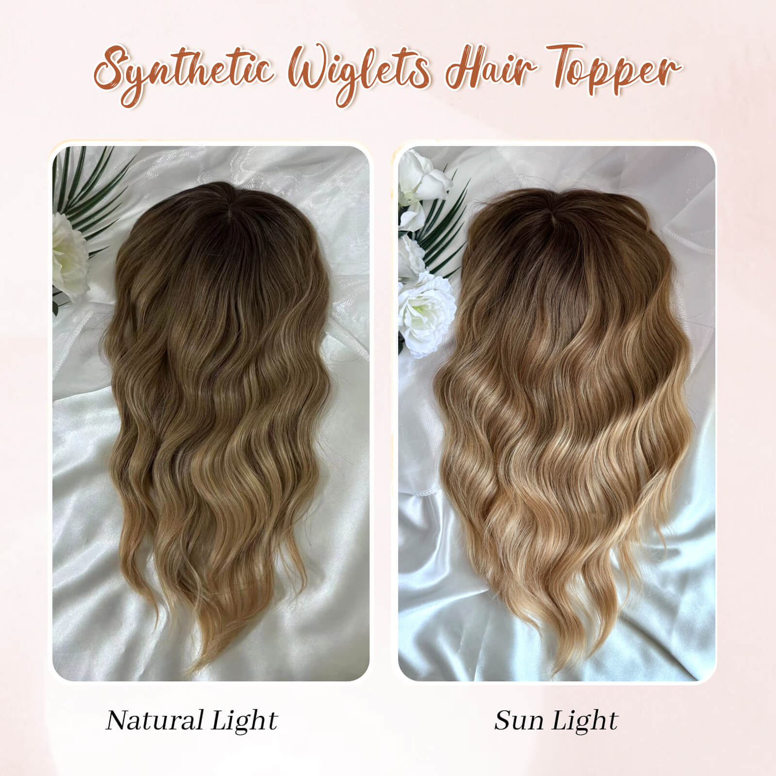 14inch Short Wavy Hair Topper with 5 Clips for Wearing Stable-Bella