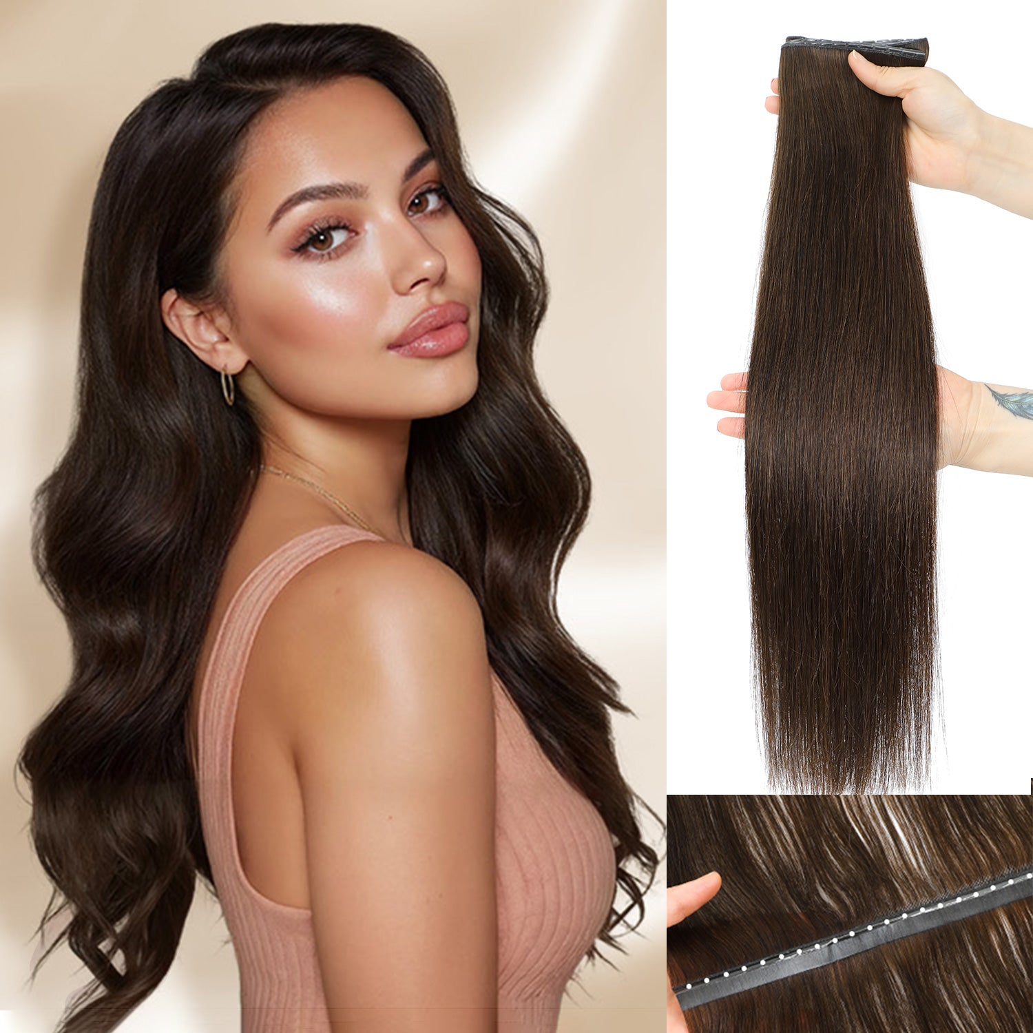 OVO Butterfly Dual-Sided Weft Hair Extensions Real Human Hair