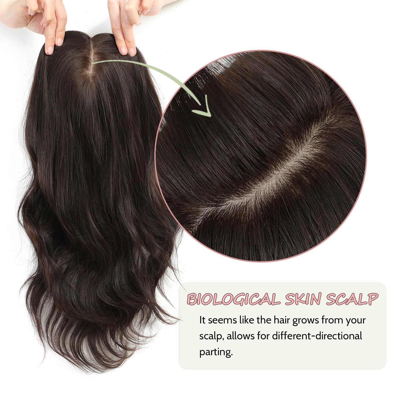 9x9inch Skin Scalp Human Hair Toppers 14inch