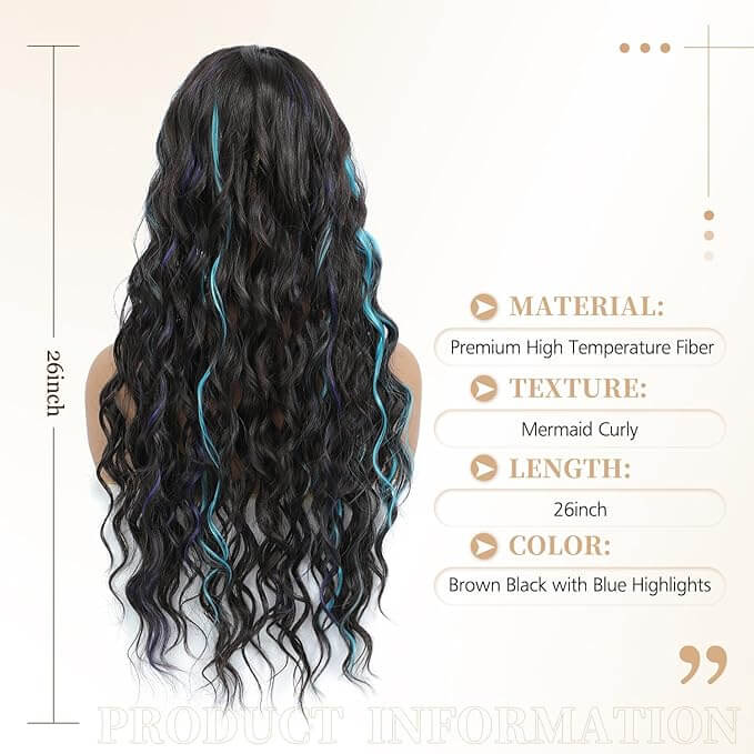 PANEWAY 26"Women's Synthetic Long Curly Hair Extensions, for Adding Volume