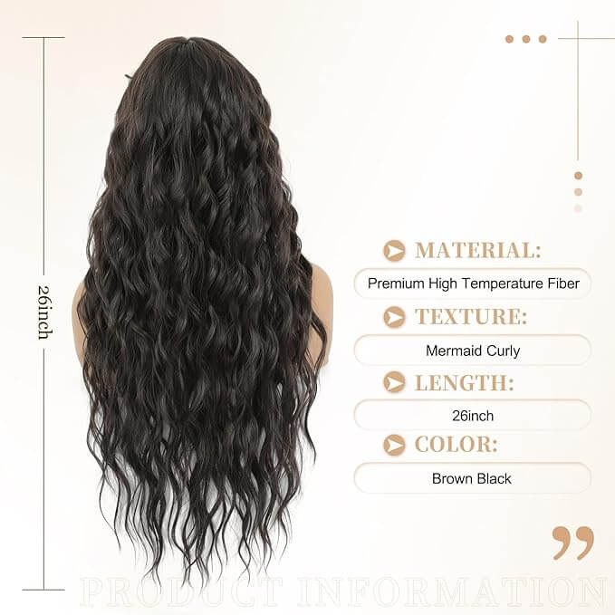 PANEWAY 26"Women's Synthetic Long Curly Hair Extensions, for Adding Volume