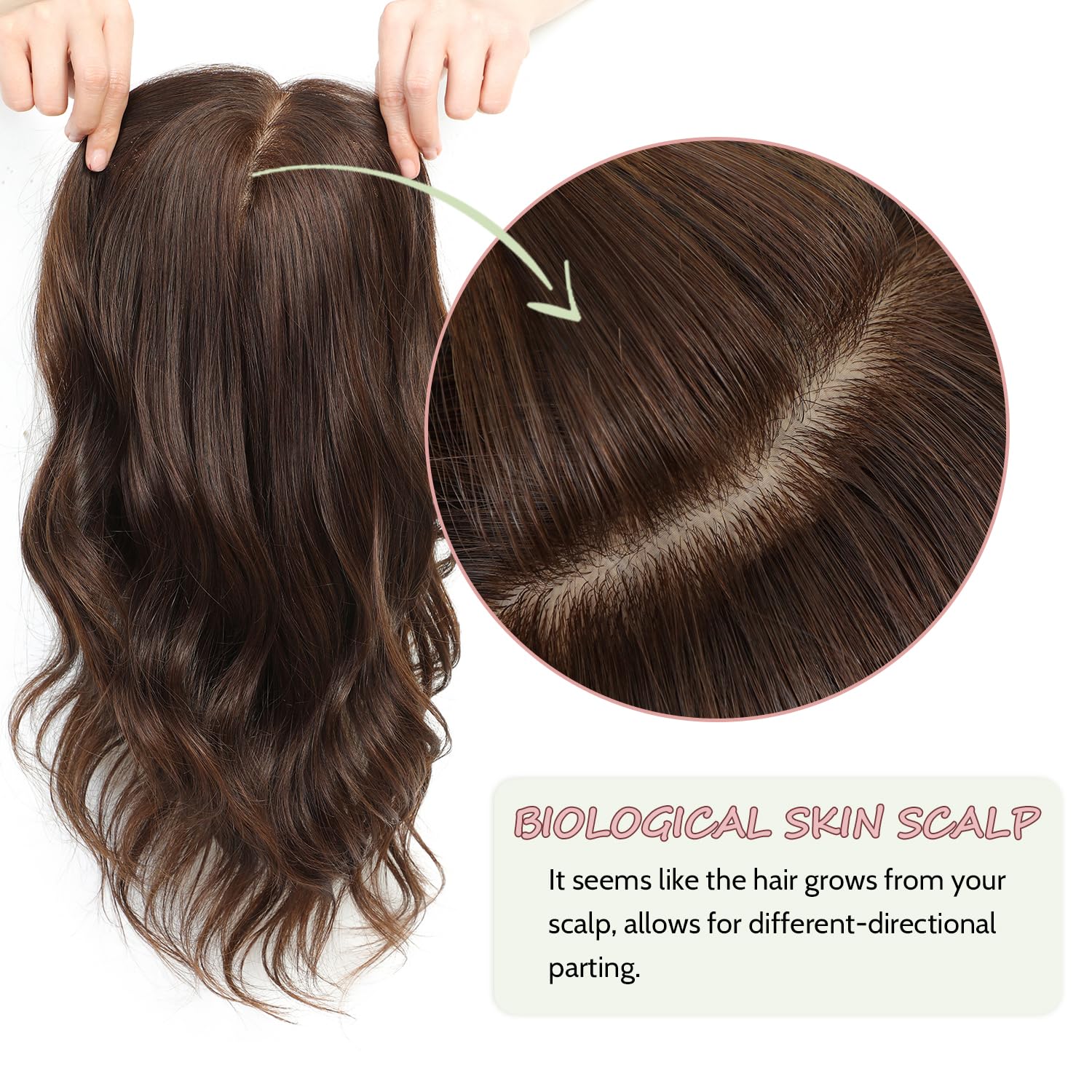 9x9inch Skin Scalp Human Hair Toppers 14inch