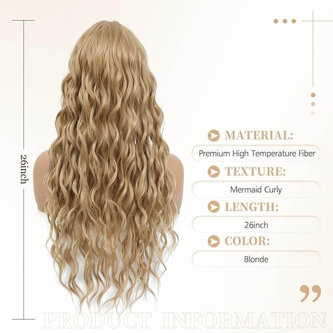 PANEWAY 26"Women's Synthetic Long Curly Hair Extensions, for Adding Volume