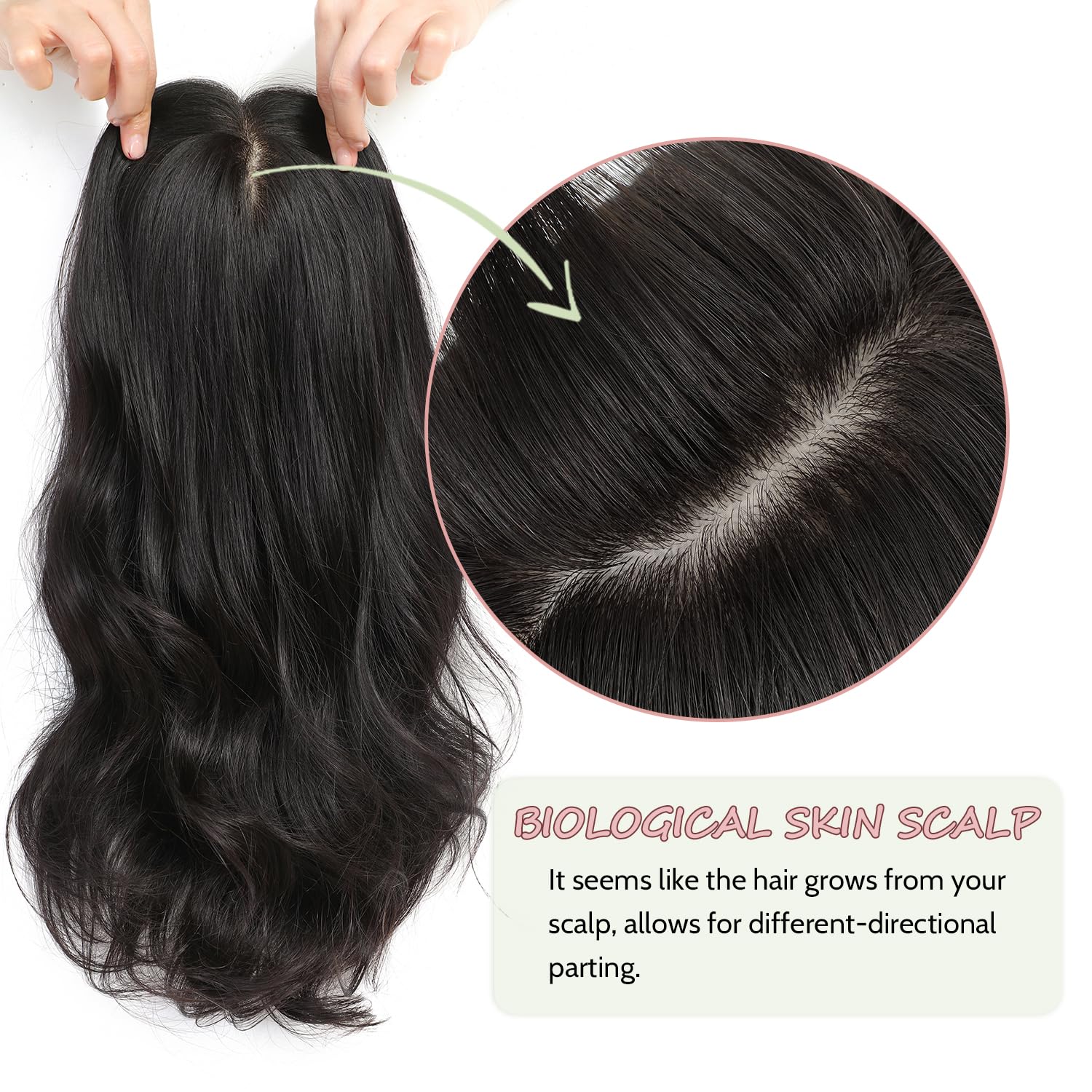 9x9inch Skin Scalp Human Hair Toppers 14inch