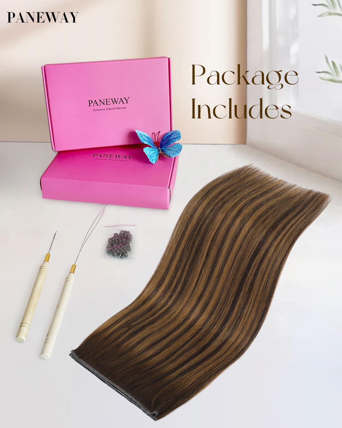 OVO Butterfly Dual-Sided Weft Hair Extensions Real Human Hair