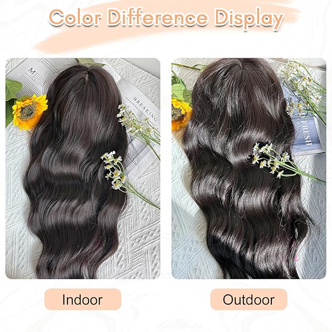 20" Wavy Curly Synthetic Hair Topper with 6.5x6.5inch Base