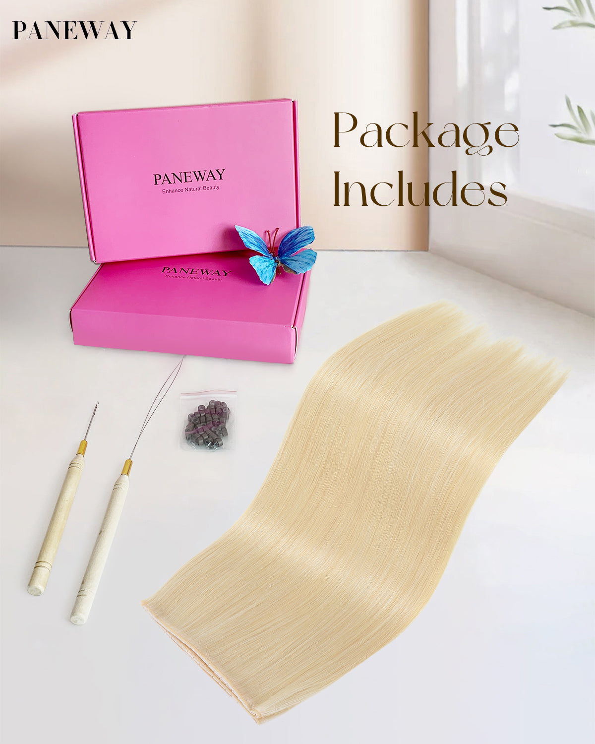 OVO Butterfly Dual-Sided Weft Hair Extensions Real Human Hair