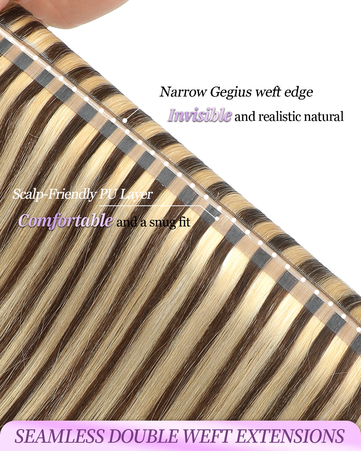 OVO Butterfly Dual-Sided Weft Hair Extensions Real Human Hair