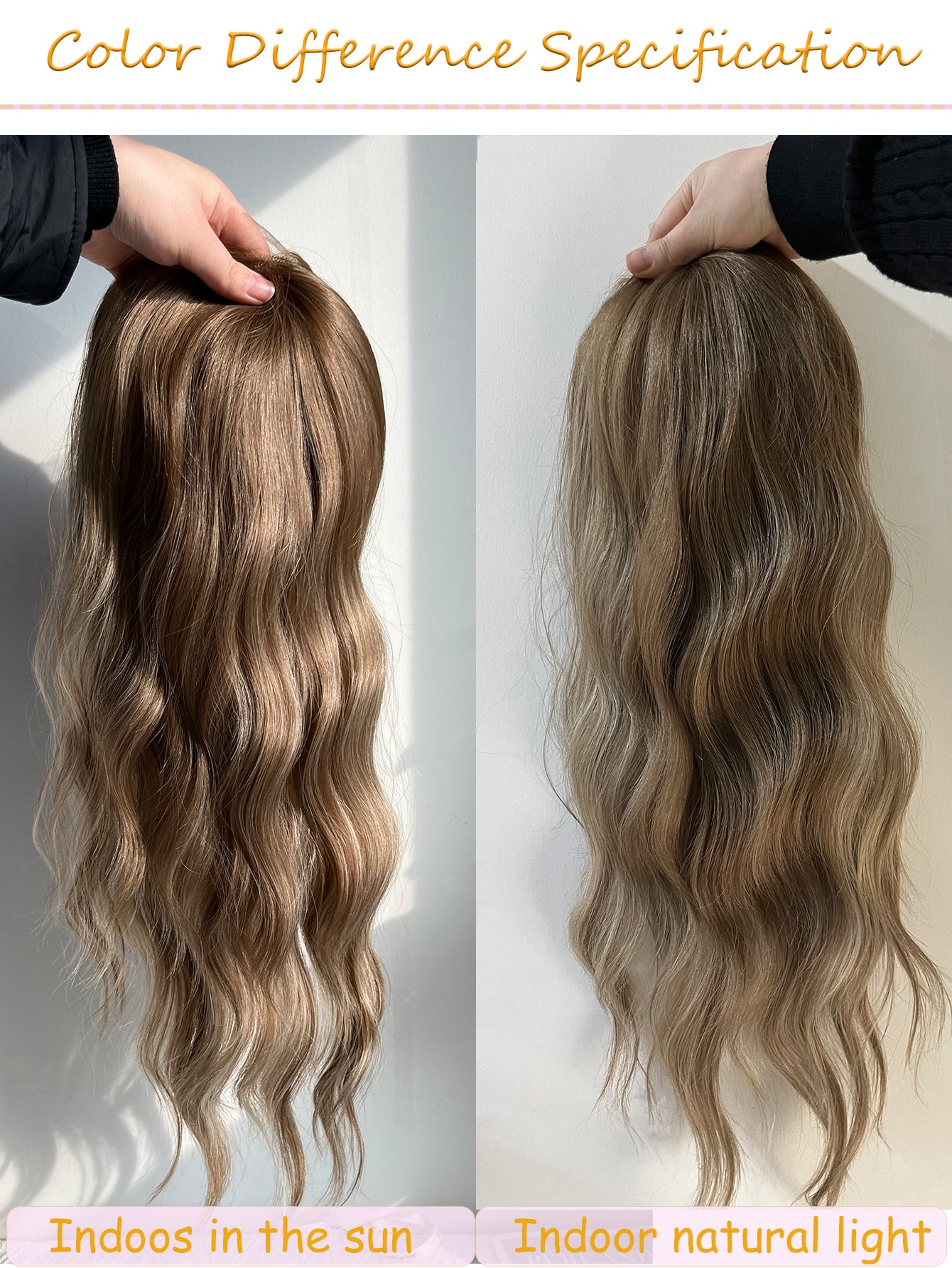 20" Wavy Curly Synthetic Hair Topper with 6.5x6.5inch Base