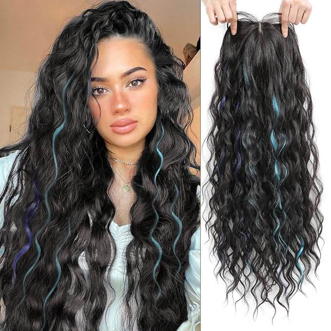PANEWAY 26"Women's Synthetic Long Curly Hair Extensions, for Adding Volume