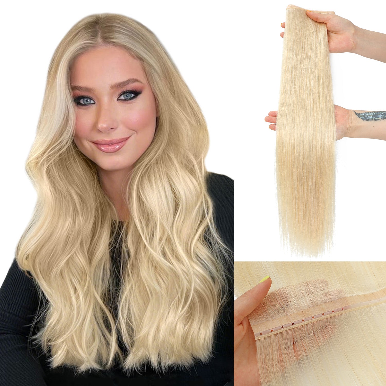 OVO Butterfly Dual-Sided Weft Hair Extensions Real Human Hair