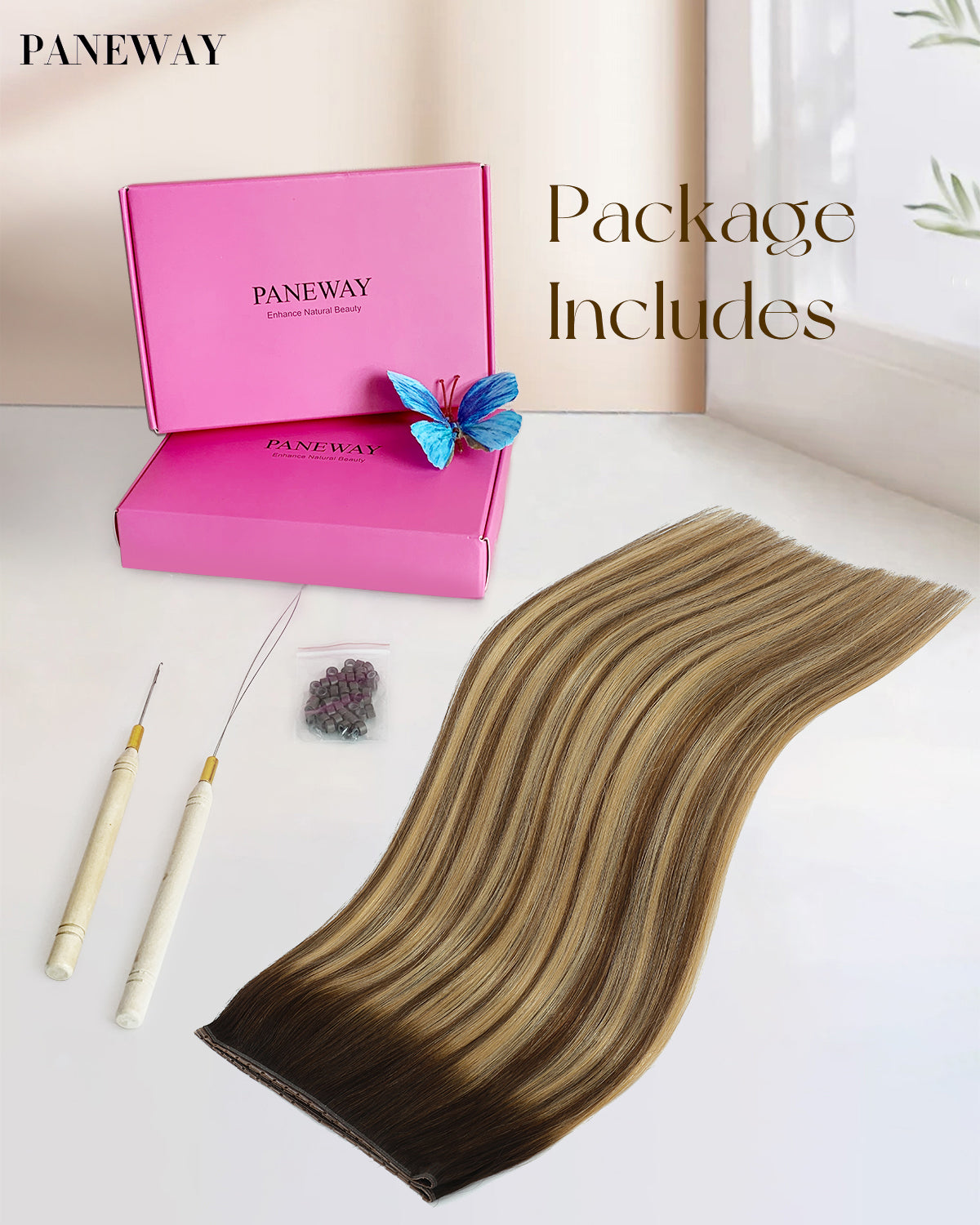 OVO Butterfly Dual-Sided Weft Hair Extensions Real Human Hair