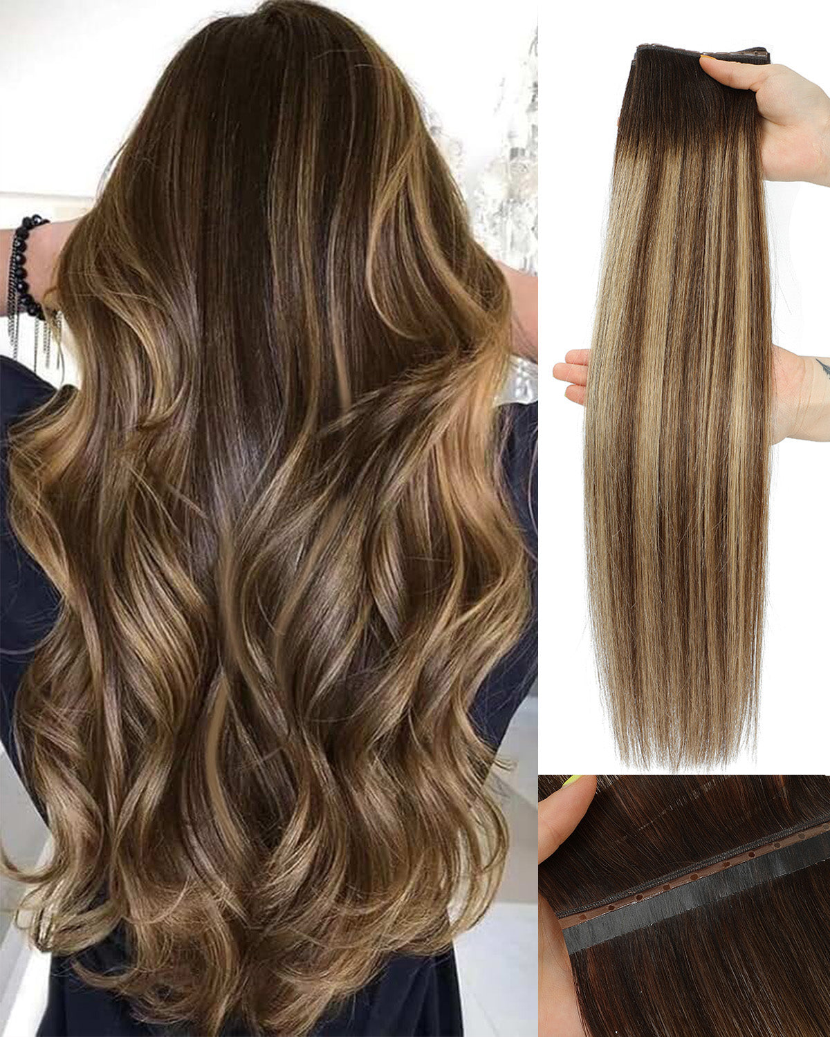 OVO Butterfly Dual-Sided Weft Hair Extensions Real Human Hair